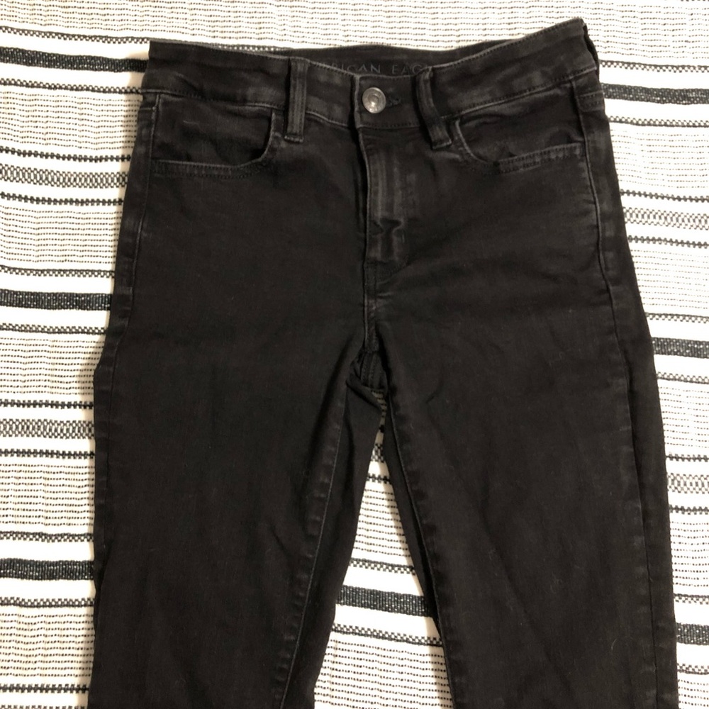 black high waisted AE jeans